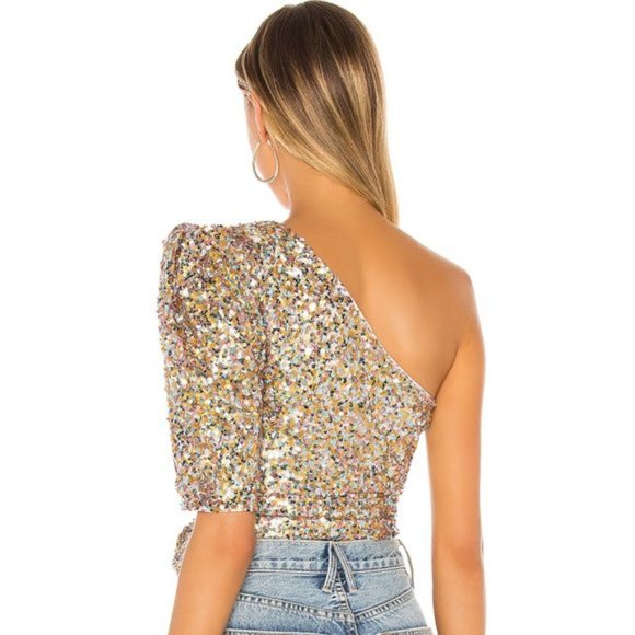 NBD Itzel One Shoulder Top NWOT Size Small - Picture 3 of 4